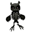Midnight Shadows Light Sound Black Skeleton Owl