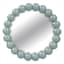 Framed Light Blue Beaded Three Piece Set Mirrors, 10"