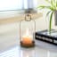 Gold Metal & Glass Lantern with Ring Handle, 8"