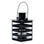 Black Metal Lantern with LED Tealight Candle, 4.5"