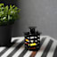 Black Metal Lantern with LED Tealight Candle, 4.5"