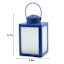 Blue Plastic LED Lantern with Frosted Glass, 6.7