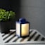 Blue Plastic LED Lantern with Frosted Glass, 6.7