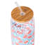 REAL SIMPLE Floral Glass Tumbler with Bamboo Lid, 24oz