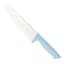 REAL SIMPLE 8-Piece Blue Ribbed Cutlery Block Set with Sharpener