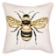 Honeybloom Queen Bee Embroidered Outdoor Throw Pillow, 20"