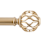 Snugset 1" Brass Cage Curtain Rod, 60-120"
