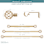 Snugset 1" Brass Cage Curtain Rod, 60-120"