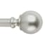 Snugset 1" Nickel Ball No-Tool Curtain Rod, 18-60"