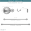 Snugset 1" Nickel Ball No-Tool Curtain Rod, 18-60"