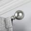 Snugset 1" Nickel Ball No-Tool Curtain Rod, 18-60"