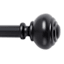 Snugset 1" Black Knob No-Tool Curtain Rod, 18-60"