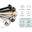 Snugset 1" Brass Knob No-Tool Curtain Rod, 60-120"