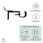 Snugset Set of 2 Adjustable Bronze Metal Window Brackets