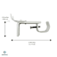 Snugset Set of 2 White Adjustable Window Brackets