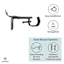 Snugset Set of 2 Pewter Adjustable Window Brackets