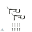 Snugset Set of 2 Pewter Adjustable Window Brackets