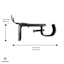 Snugset Set of 2 Pewter Adjustable Window Brackets