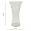 Pie Crust Top Glass Vase, 10"