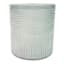 Blue Ribbed Glass Hurricane Candle Holder, 6"