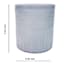Blue Ribbed Glass Hurricane Candle Holder, 6"