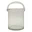 Clear Glass Tealight Candle Holder with Handle, 5.2"