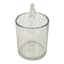 Clear Glass Tealight Candle Holder with Handle, 5.2"