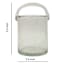 Clear Glass Tealight Candle Holder with Handle, 5.2"