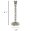Twisted Silver Taper Candle Holder, 10"