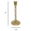 Twisted Gold Taper Candle Holder, 8"