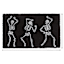 Dancing Skeletons Printed Coir Mat, 18x30