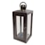Cole Black Wood Gunmetal Lantern, 18"