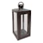 Cole Black Wood Gunmetal Lantern, 18"