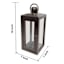 Cole Black Wood Gunmetal Lantern, 18"