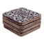Set of 4 Square Leopard Print Enamel Wood Coasters