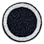 Set of 4 Black Round Beaded Coasters