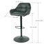 Dominic Adjustable Barstool - Black