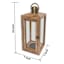 Cole Natural Wood & Antique Brass Lantern, 18"