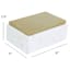 White Marble Box with Gold Metal Lid, 6x4x2.5