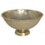 Gold Aluminum Pedestal Bowl, 12"