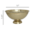 Gold Aluminum Pedestal Bowl, 12"