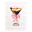 Espresso Martini with a Pink Bow Canvas Wall Art, 12x16