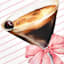 Espresso Martini with a Pink Bow Canvas Wall Art, 12x16