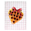 Heart Croissant with Bow Canvas Wall Art, 12x16