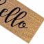 Black & Natural Hello Script Coir Mat, 22x47