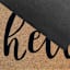 Black & Natural Hello Script Coir Mat, 22x47