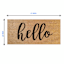 Black & Natural Hello Script Coir Mat, 22x47