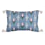 Providence Highlight Embroidery On Printed Pillow with Corner Tassels, 20x14