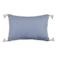 Providence Highlight Embroidery On Printed Pillow with Corner Tassels, 20x14