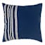 Navy Blue Woven Stripe Throw Pillow, 24"
